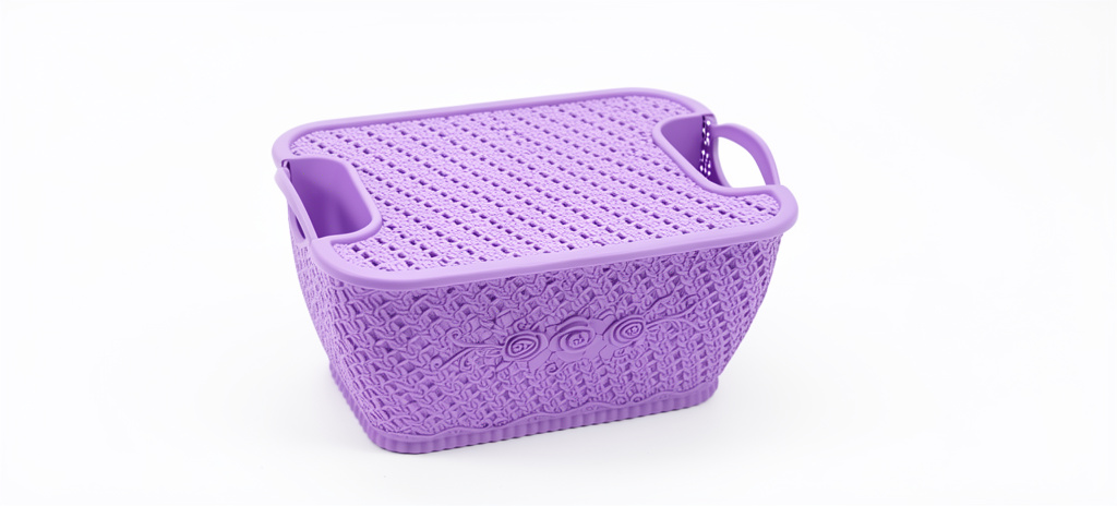 Canasta plastica con tapa