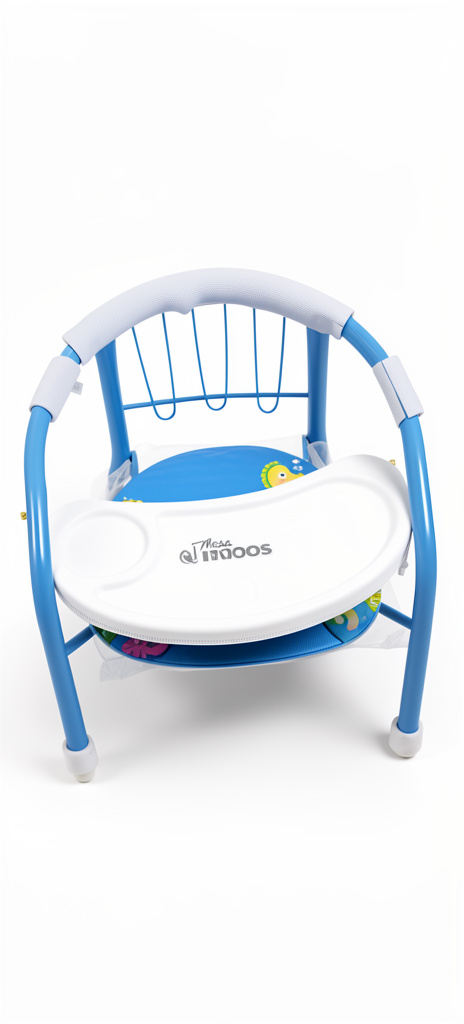 Mesa infantil azul plegable