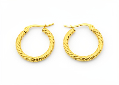 Aretes dorados argolla
