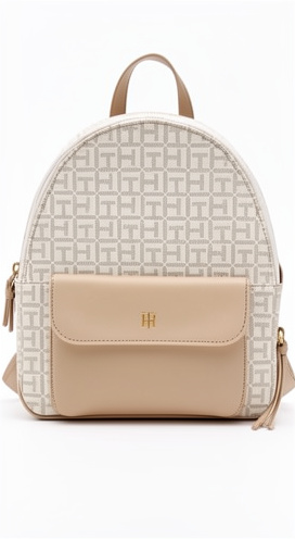 Tommy Hilfiger mochila beigey blanco