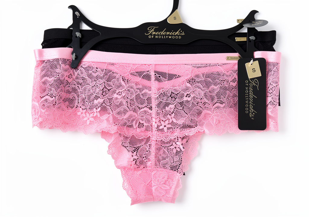 panty encaje rosa Frederick's of Hollywood
