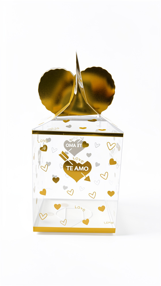 Caja pequeña de acetato corazon