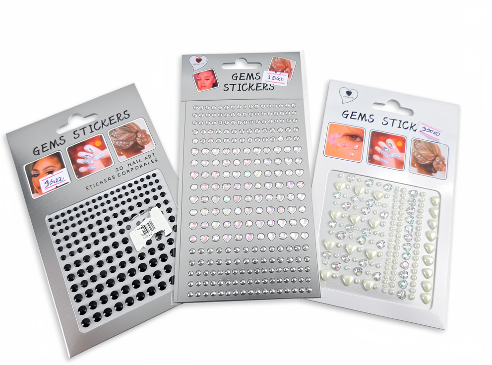 Sticker facial plateado