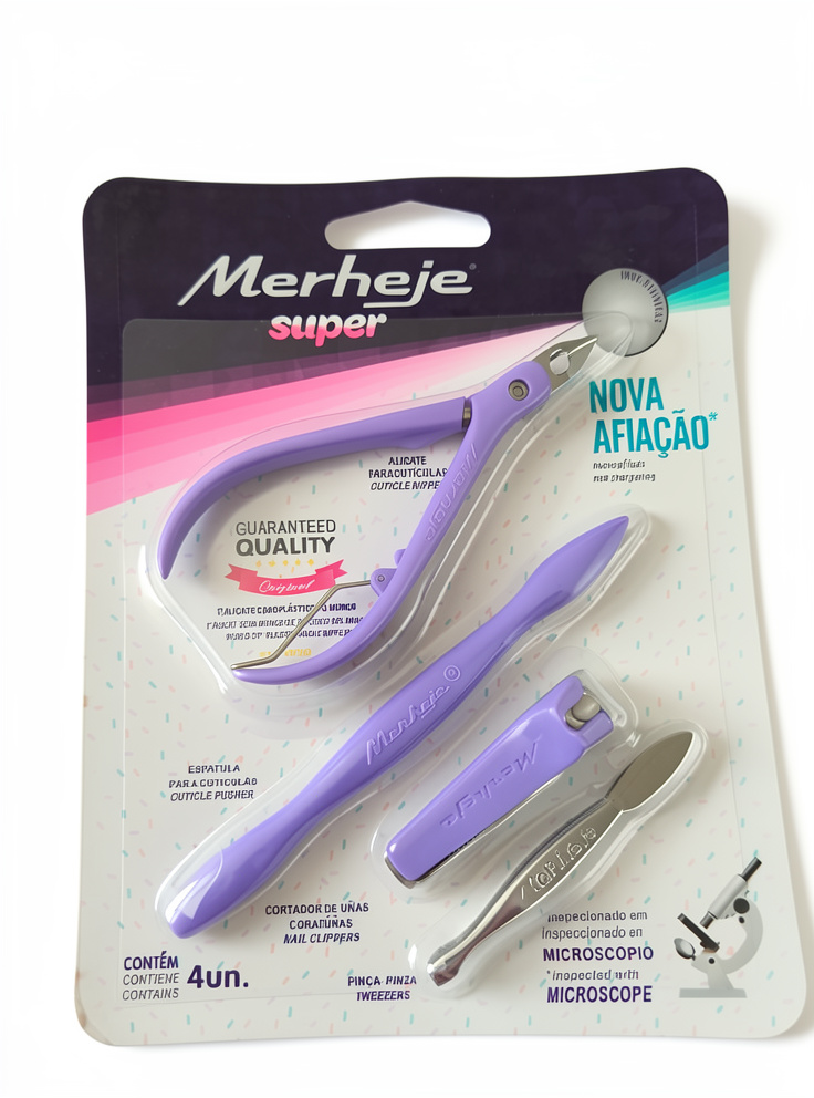 Kit  herram. Cosmet. Manicure  4pcs Merheje