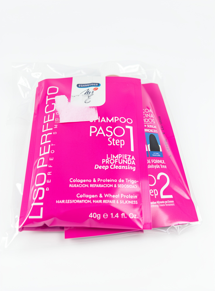 Kit liso perfecto 3pasos sobre fucsia