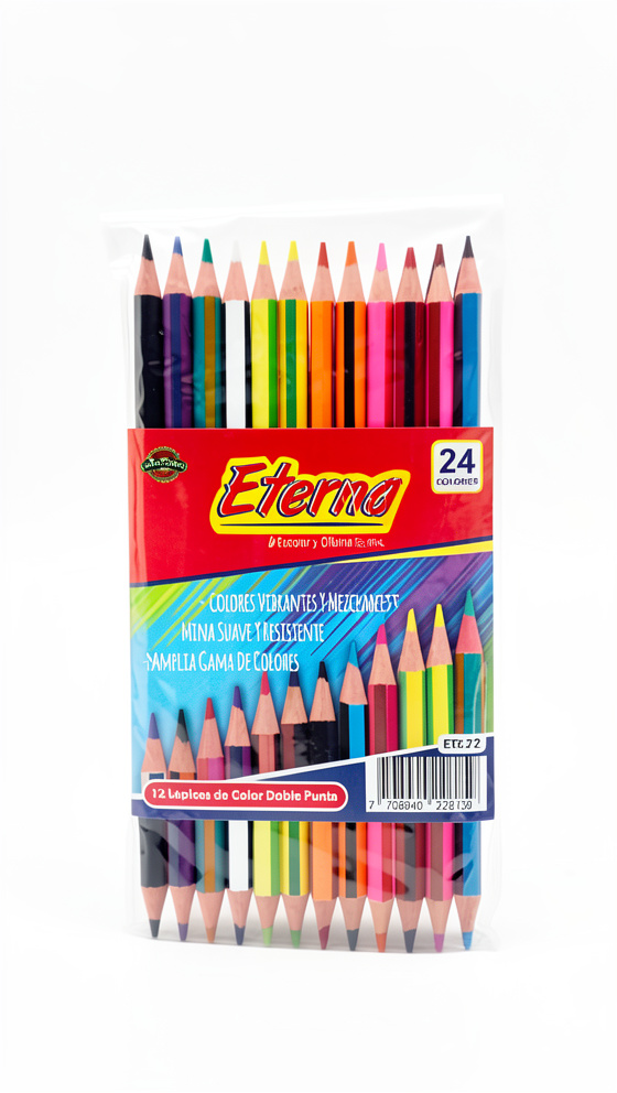 Colores doble punta x 12und Eterna