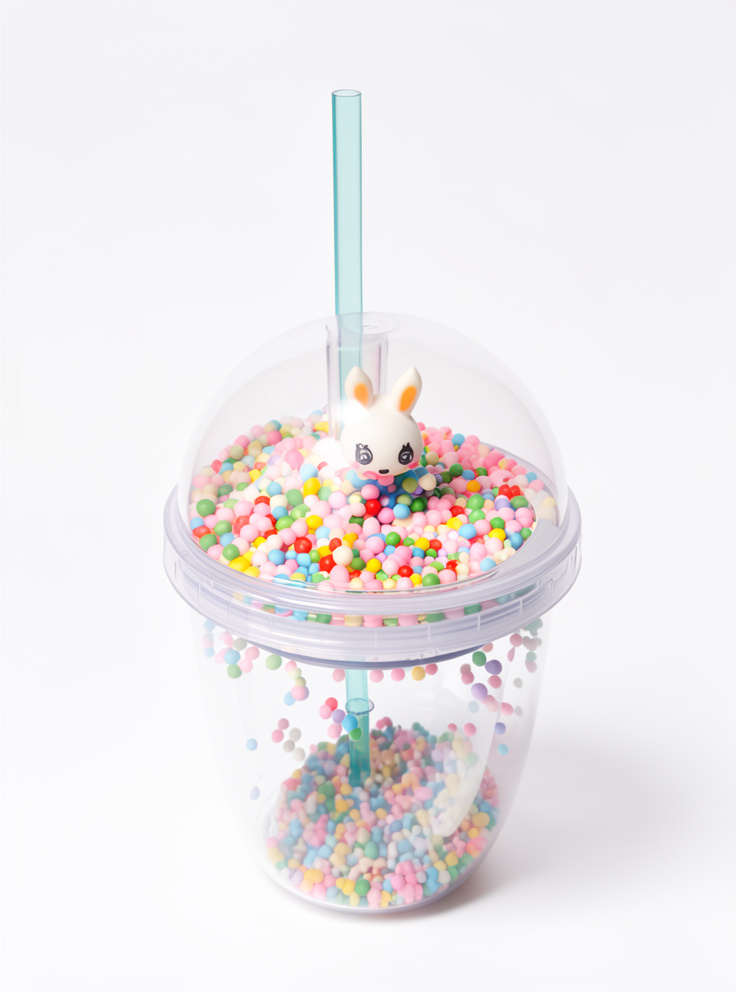 Vaso pitillo unicornio