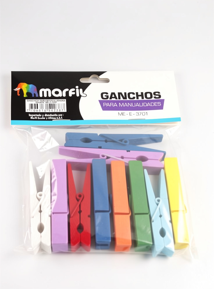 Ganchos p/manualid. 10und Marfil