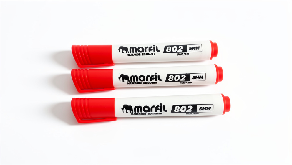 Marcador borrable rojo Marfil