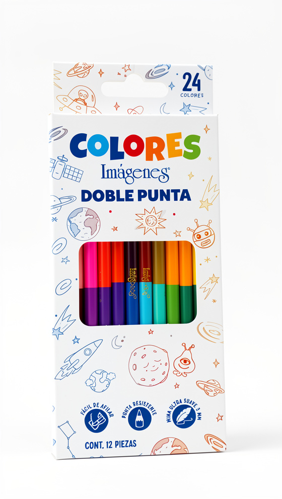 Colores doble punta x 12und Imágenes