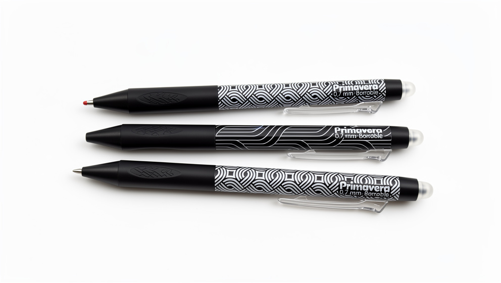 Lapicero borrable retract. 0.7mm negro Primav.