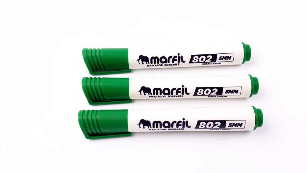 Marcador borrable verde marfil