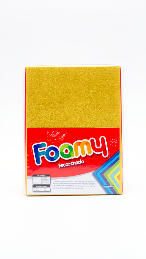 Foamy escarchado carta paq. 10und