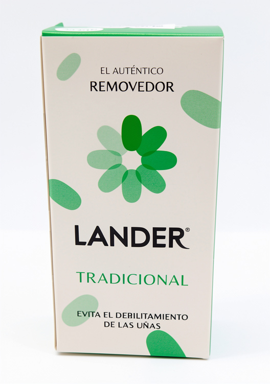 Removedor de esmalte 35ml Lander Tradic.