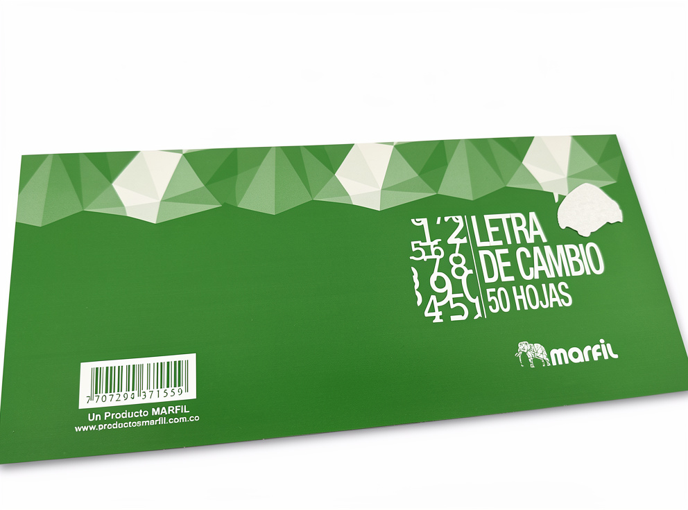 Talonario de letra de cambio 50H Taydem Marfil