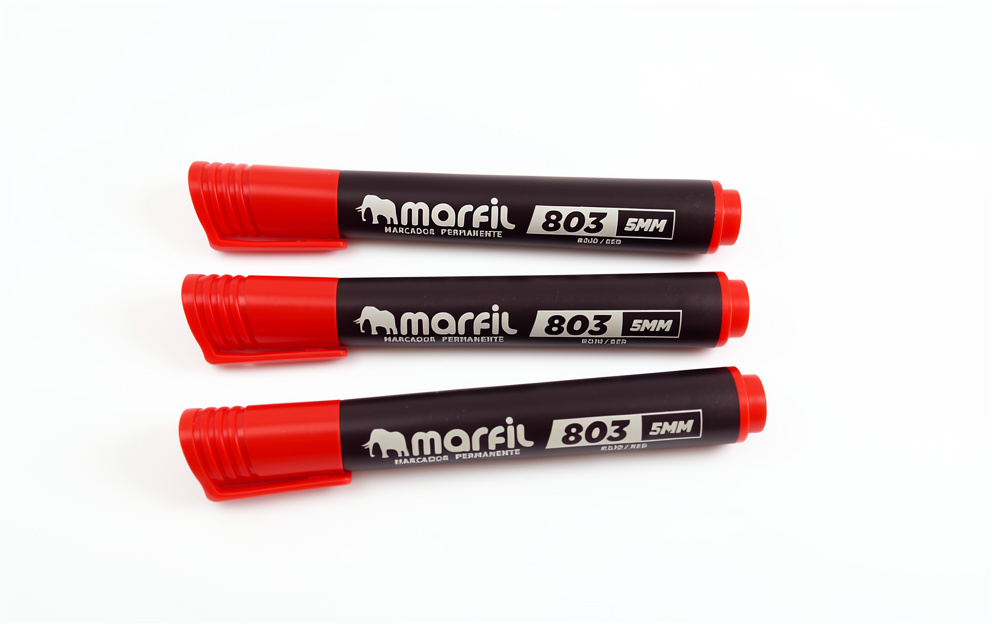 Marcador permanente rojo Marfil