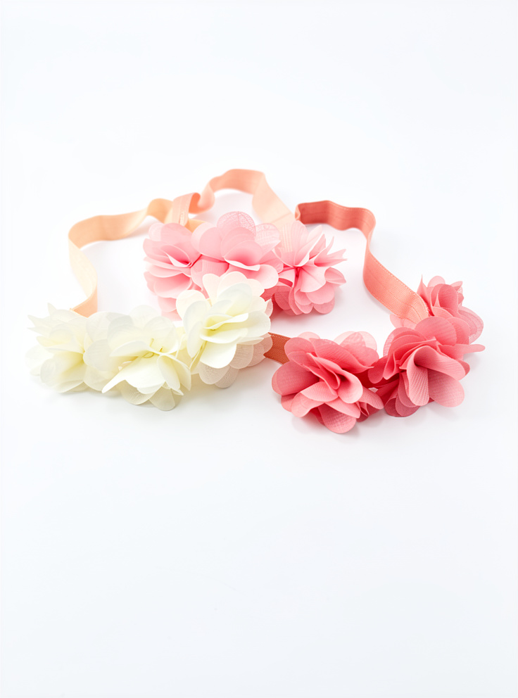 Diadema tela flores bebe She