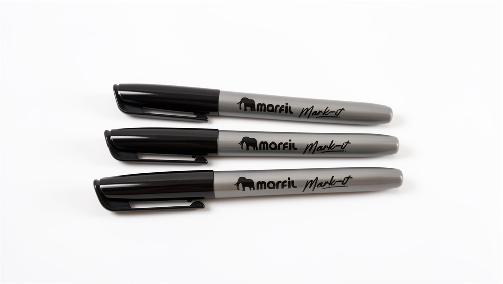 Marcador permant. P.fina negro Marfil