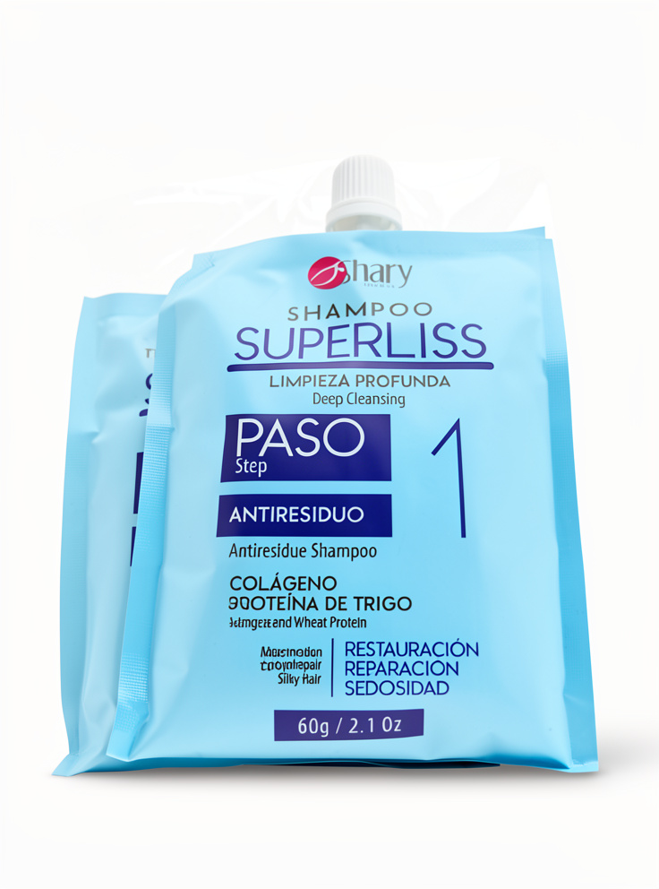 Kit shampoo Superliss 3pasos sobre azul