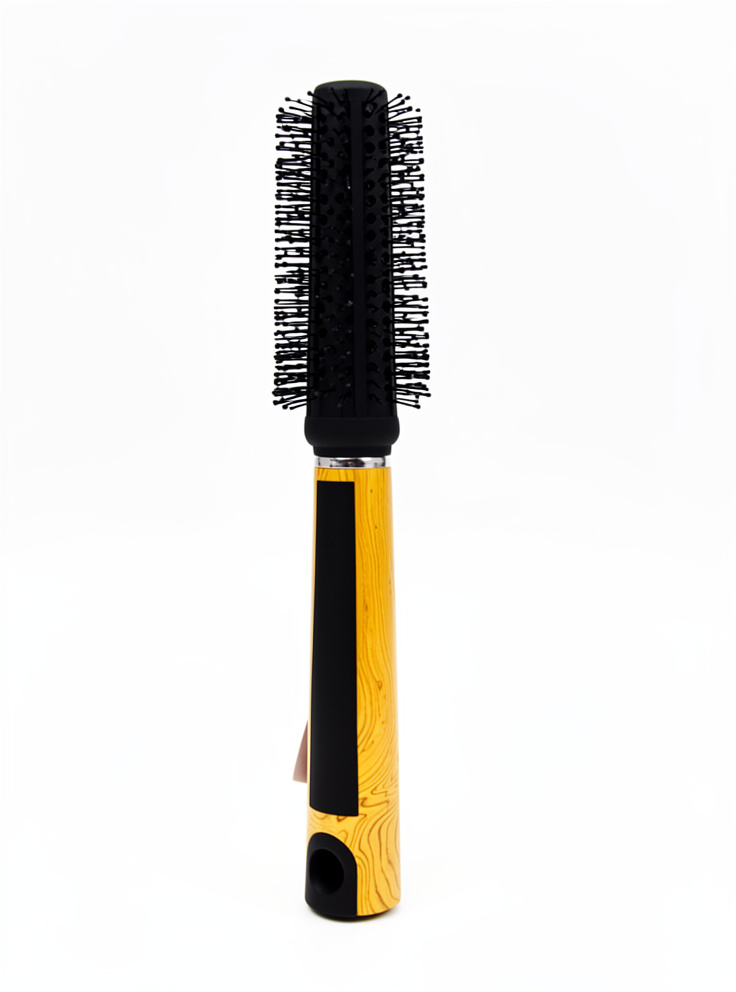 Cepillo redondo madera mango negro
