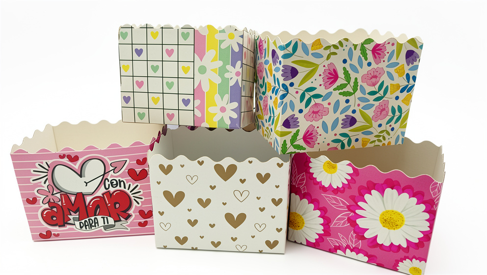 Caja carton p/ancheta med. estampada