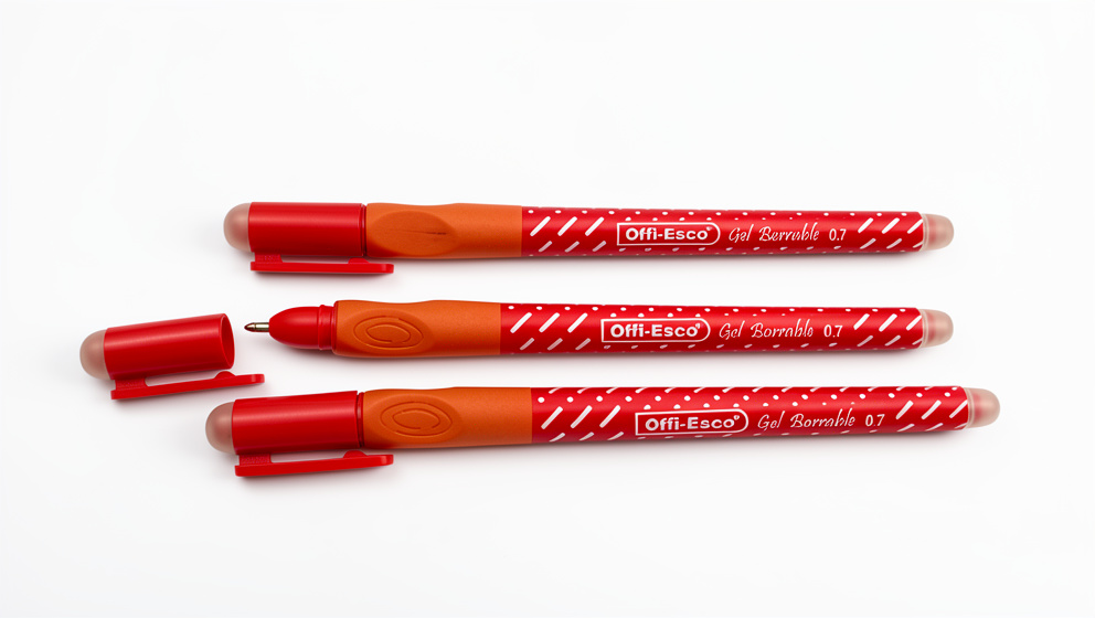 Lapicero borrable 0.7mm rojo Offi-esco