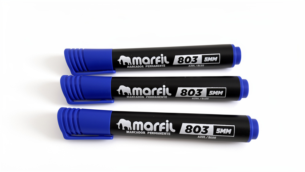 Marcador permanente azul Marfil