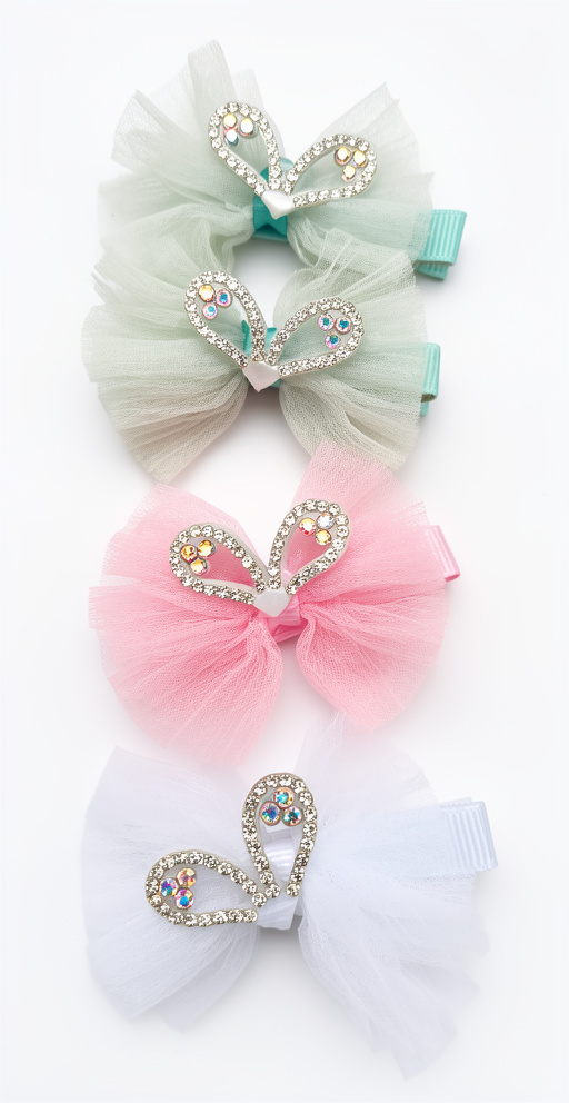 Ganchitos moño organza und