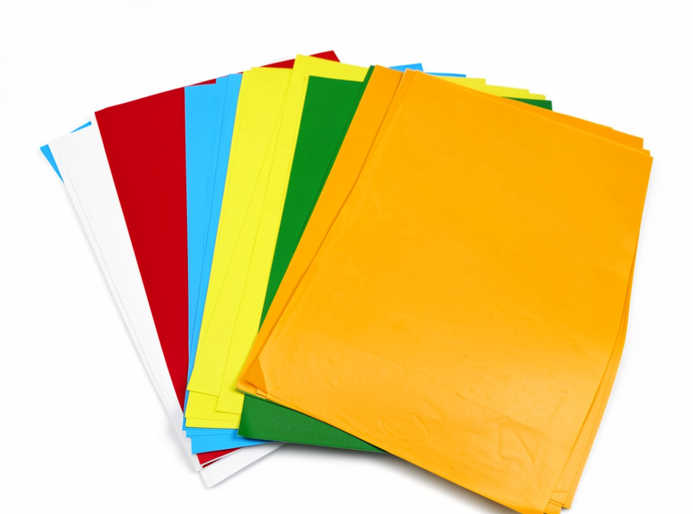 Octavo de papel silueta colores und