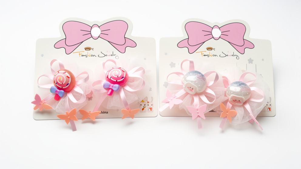 Pinza gancho paleta hongo organza par