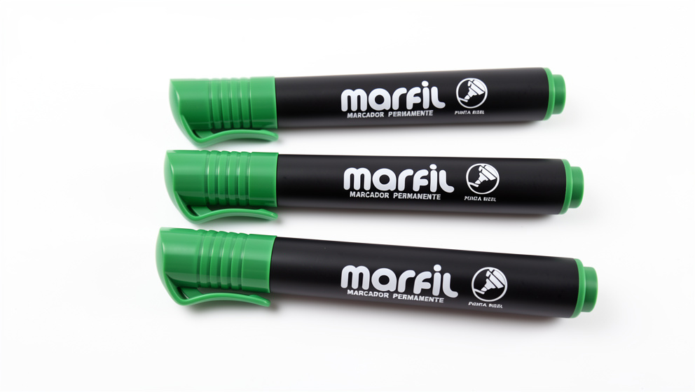 Marcador permanente verde Marfil
