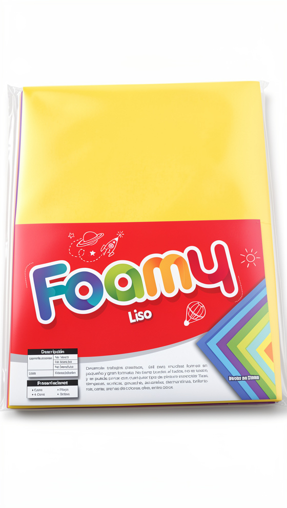 Foamy liso carta paq. 10und