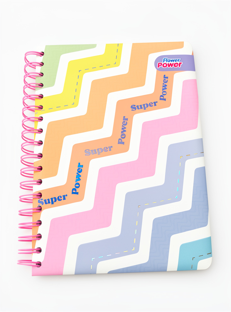 Cuaderno arg. 5mat. Peq. mujer Flower Power