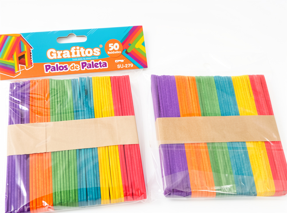 Palitos de paleta colores 48und