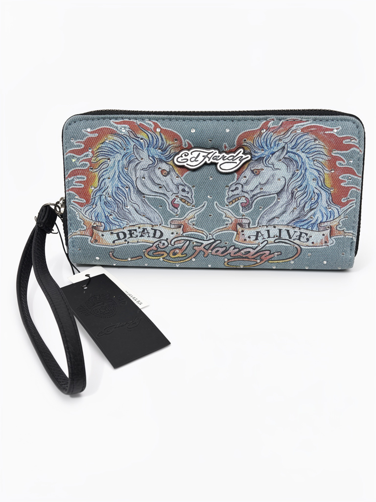 Cartera Ed Hardy mezclilla