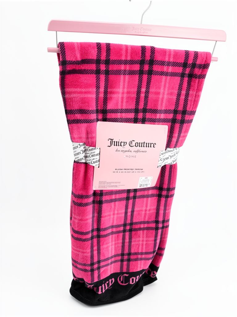 Manta juicy cuadros rosa