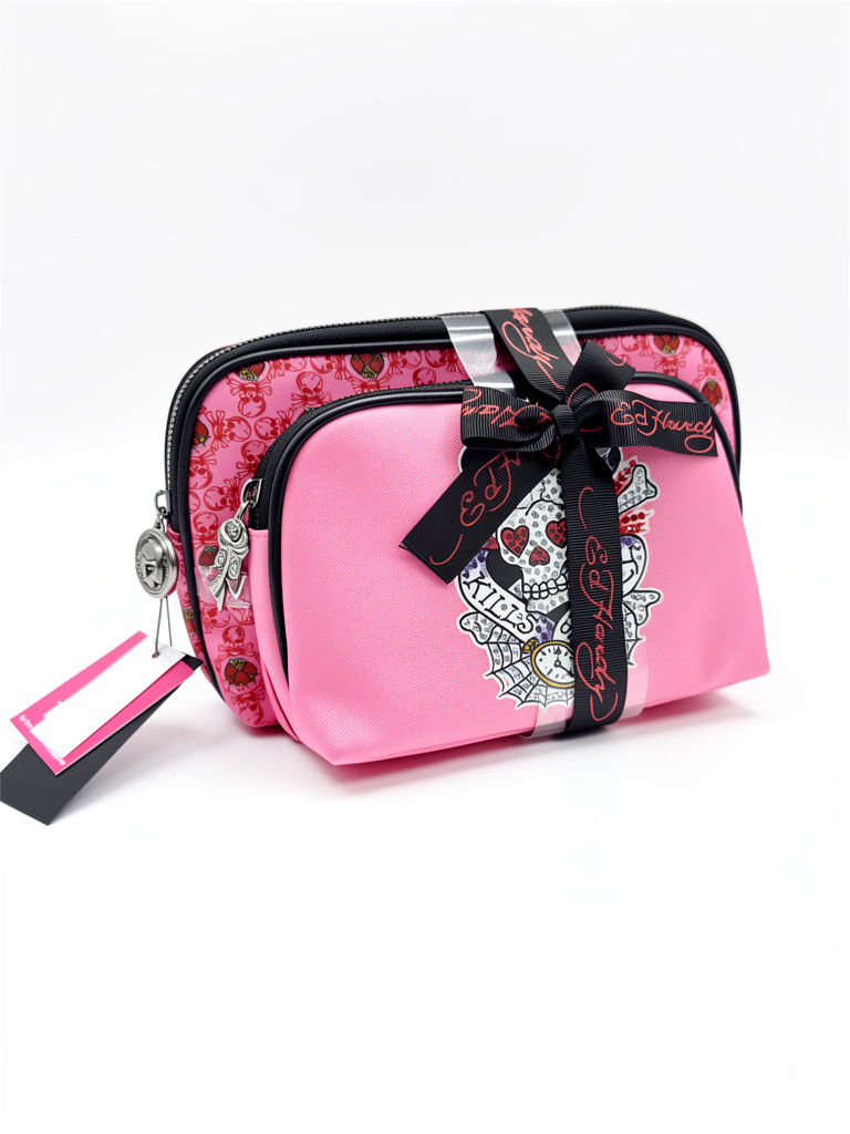Paquete 2 Cosmetiquera Ed Hardy rosa