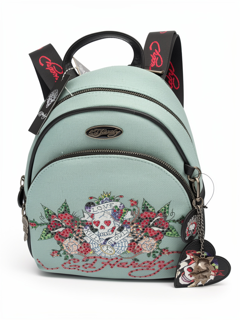 Mochila Ed Hardy de mezclilla