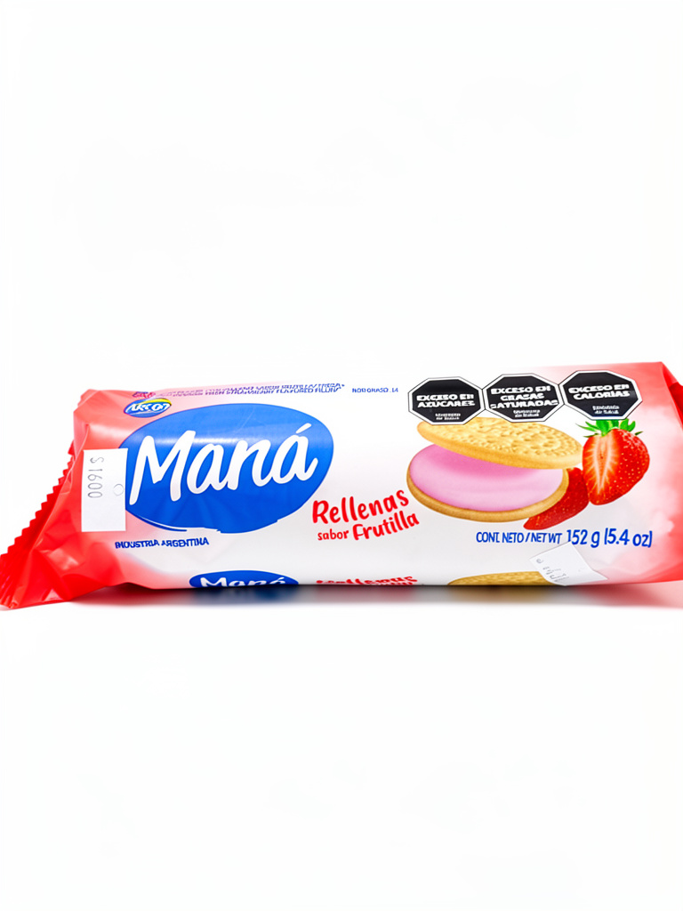 Galletitas mana rellenas frutillas