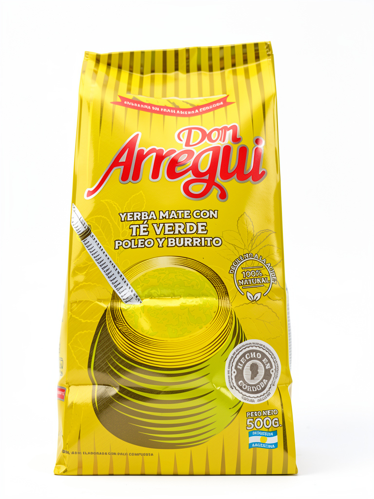 Yerba Don Arregui con te verde poleo y burrito