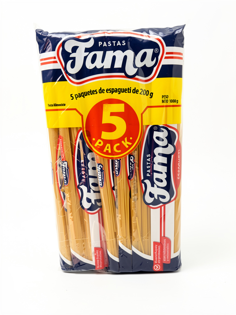 5 PACK ESPAGUETI FAMA 1000 G
