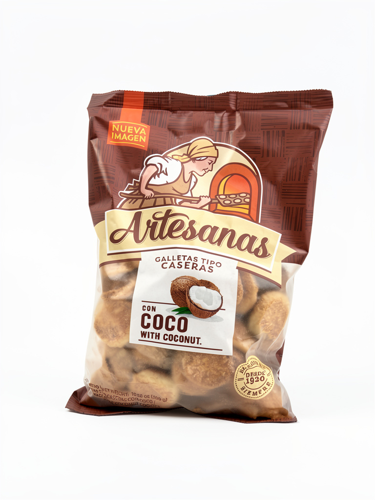 GALLETAS TIPO CASERAS CON COCO ARTESANAS