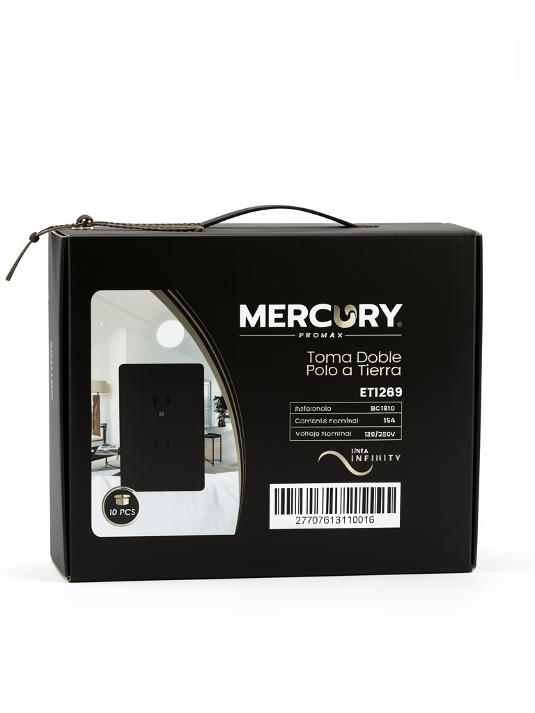 Mercury toma doble negra