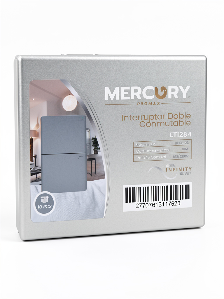 Mercury Promax interruptor doble silver