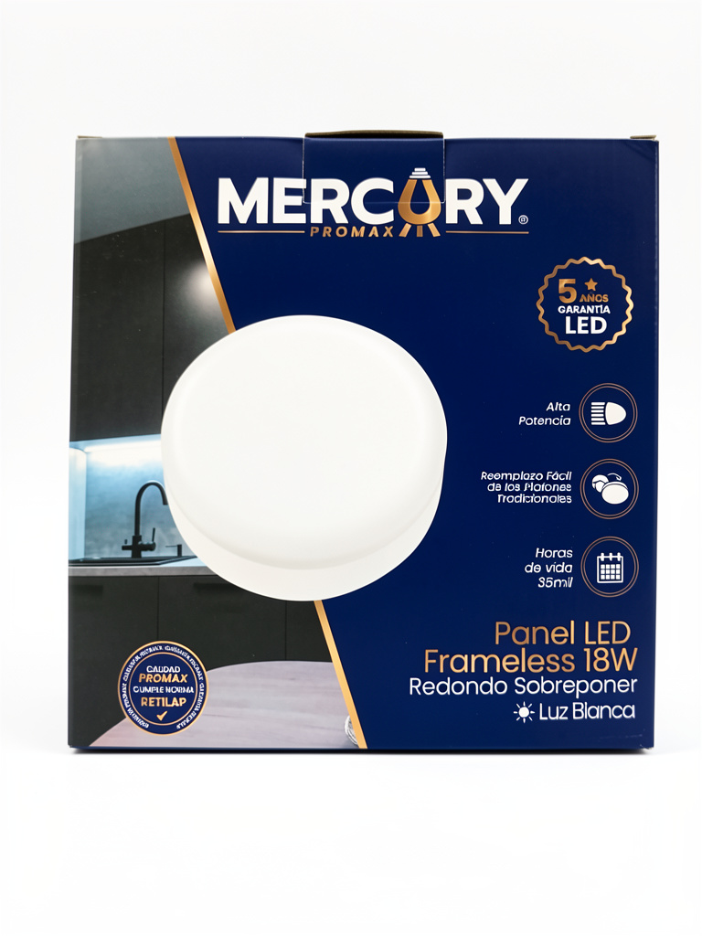 MERCURY Panel LED blanco 18W