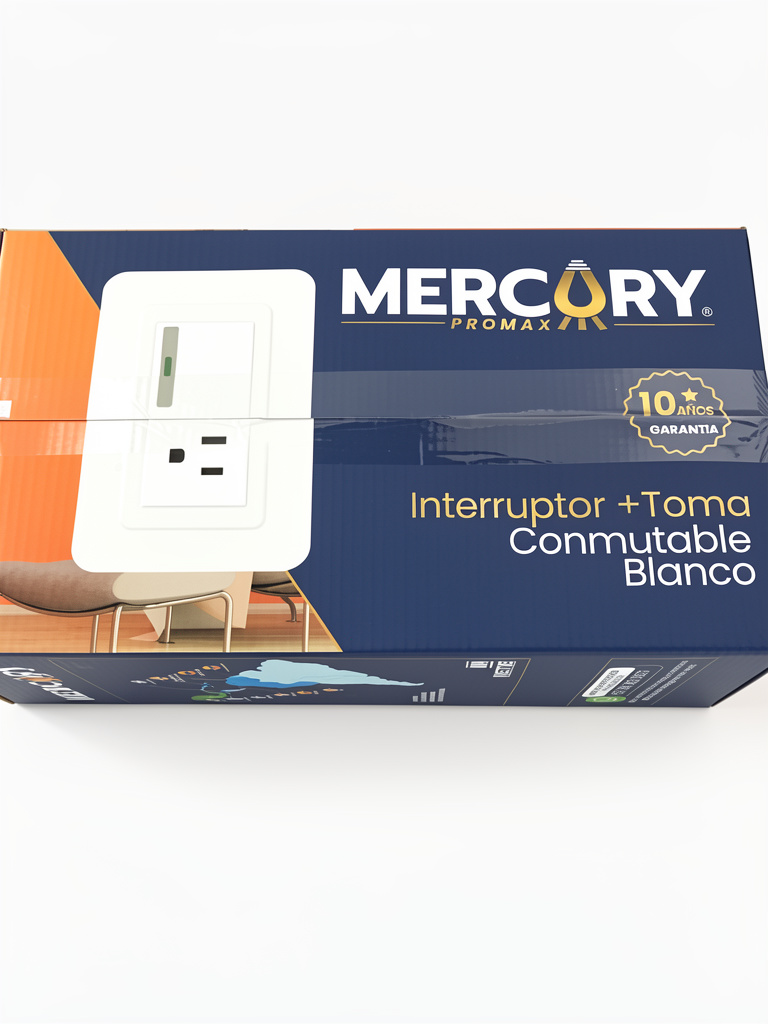 MERCURY interruptor + toma blanco