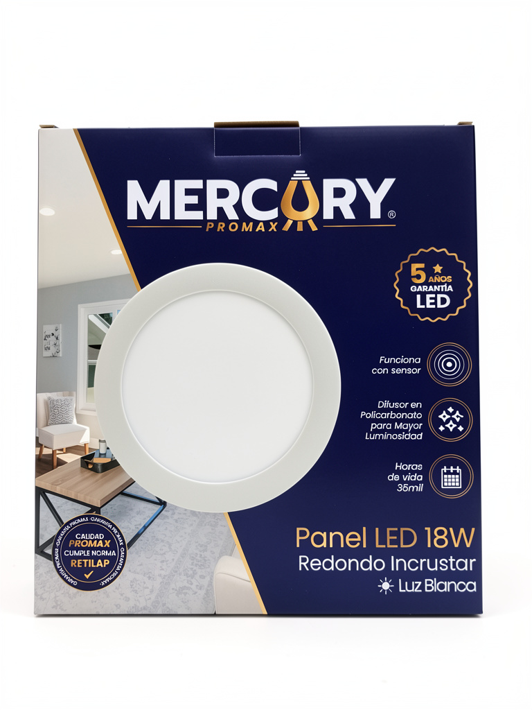 Mercury Promax panel LED blanco 18W