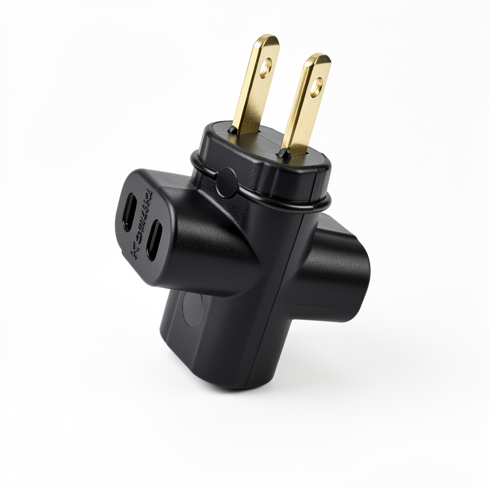 Clavija Tee Eléctrica 15A, 120V, IP20, Ref FC-20, Marca Kontiki