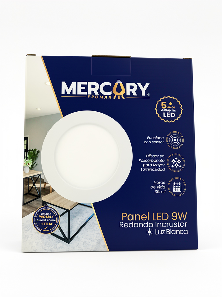 MERCURY Panel LED 9W blanco