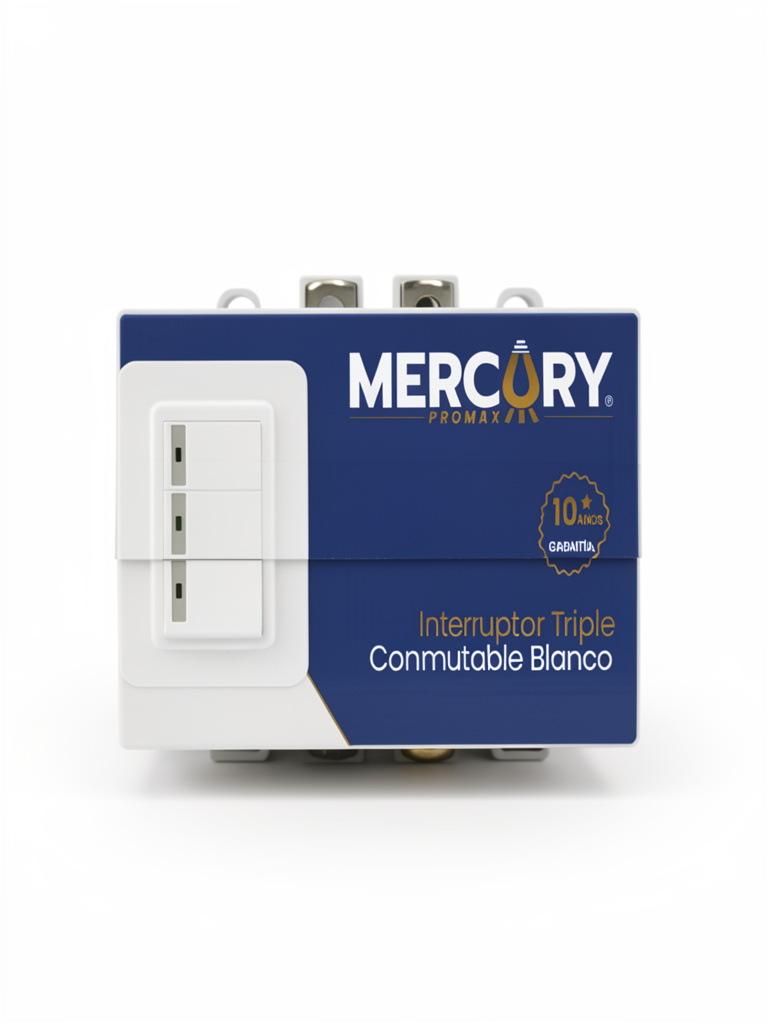 Mercury interruptor triple blanco